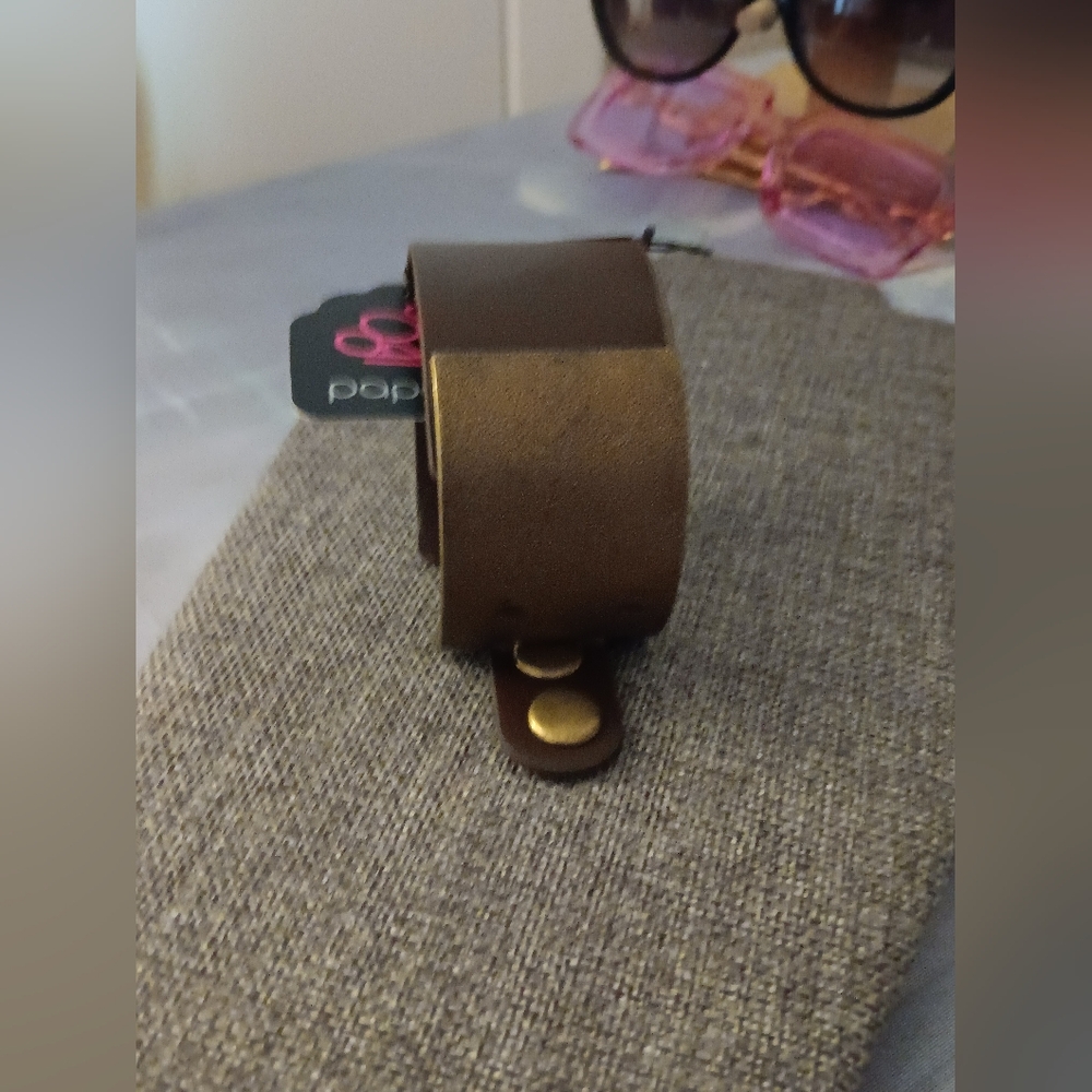 Paparazzi Brown Leather Bracelet